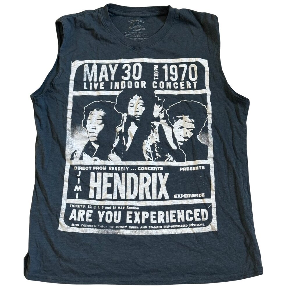 Jimi Hendrix Sleeveless Tank/T-Shirt Medium Vintage